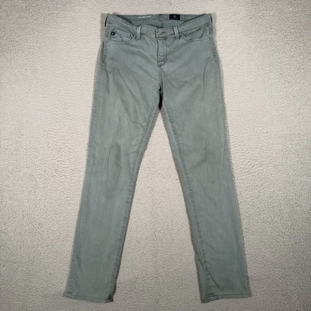 AG Adriano Goldschmied Jeans Womens 28R 28x28 Green Prima Ankle Cigarette Skinny